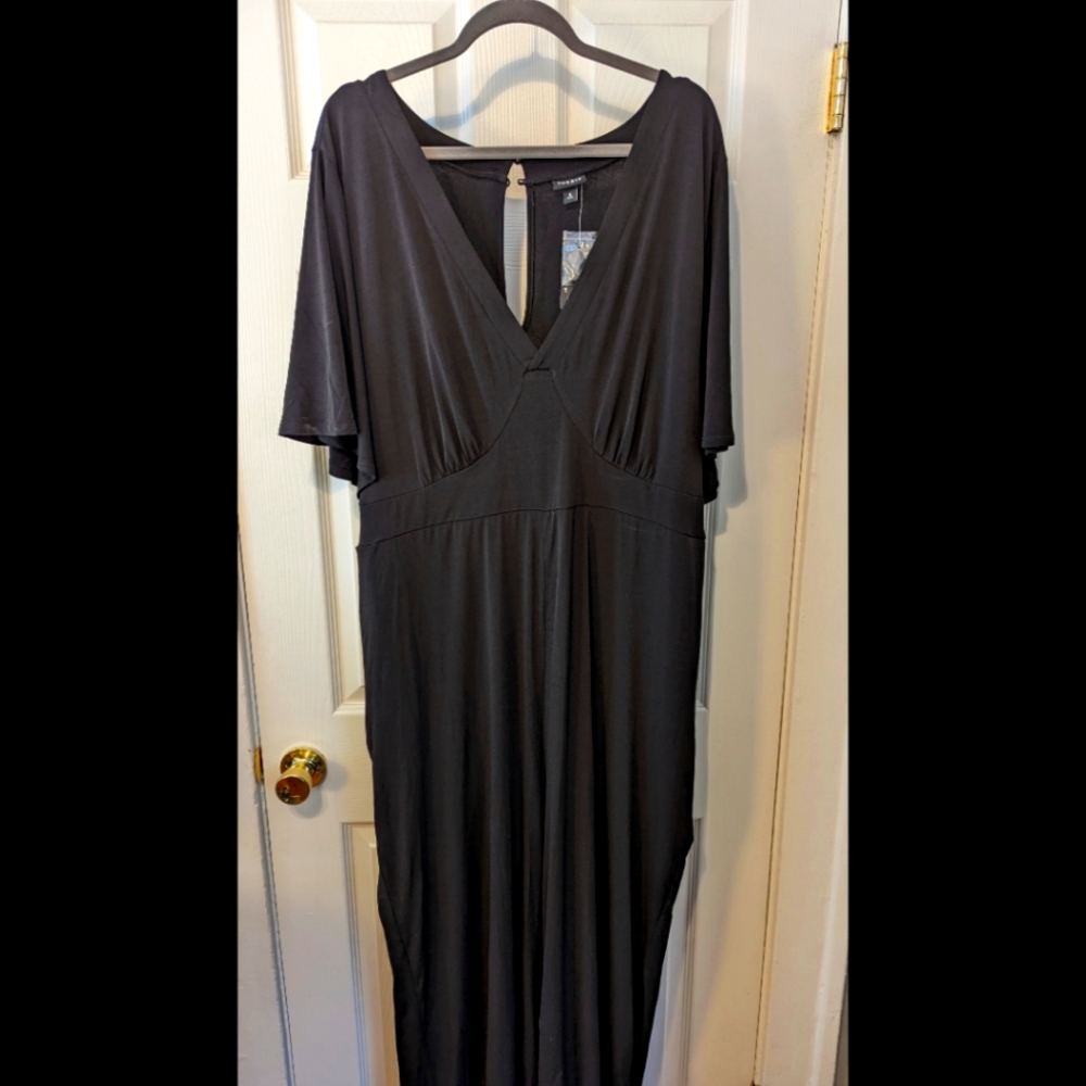 Black Wide Leg Stretchy Jumpsuit - Torrid size 5 NWT